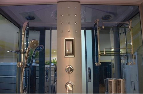 Prostokątna kabino wanna z hydromasażem + sauna 165x85 cm MO-09944BS-165