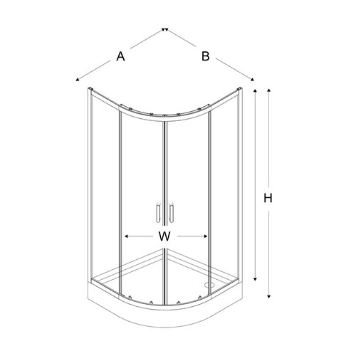 Czarna kabina prysznicowa z brodzikiem półokrągła 90x90 szkło satyna ZS-0018 Suvia New Trendy