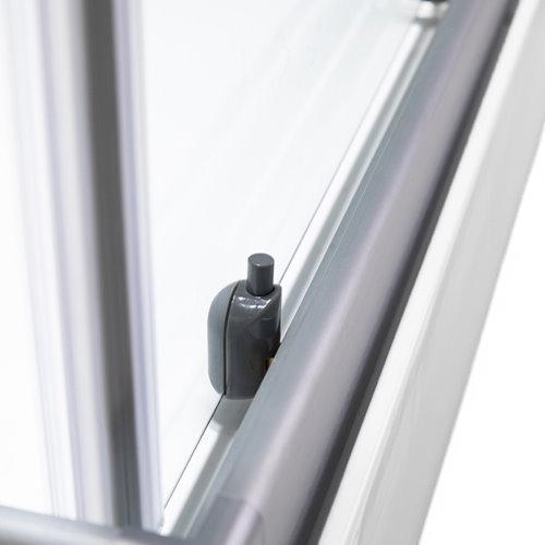 Kabina prysznicowa zabudowana prostokątna profil szczotkowany 120x80 Alma Lewa