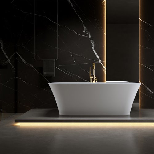 Wanna wolnostojąca złoty przelew oraz korek prostokątna 170 cm Viana Hydrosan