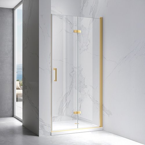 system składany drzwi prysznicowych złoty 90 cm