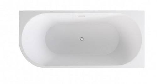 Wanna przyścienna narożna prawa syfon z przelewem biały 150 cm Zoya Besco WAS-150-ZPB