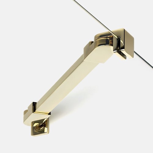 Złota kabina prysznicowa prostokątna 80x90 K-4369 New Soleo Light Gold New Trendy