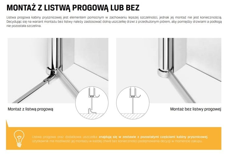 Kabina prysznicowa kwadratowa 120x120 K-0642 New Soleo New Trendy