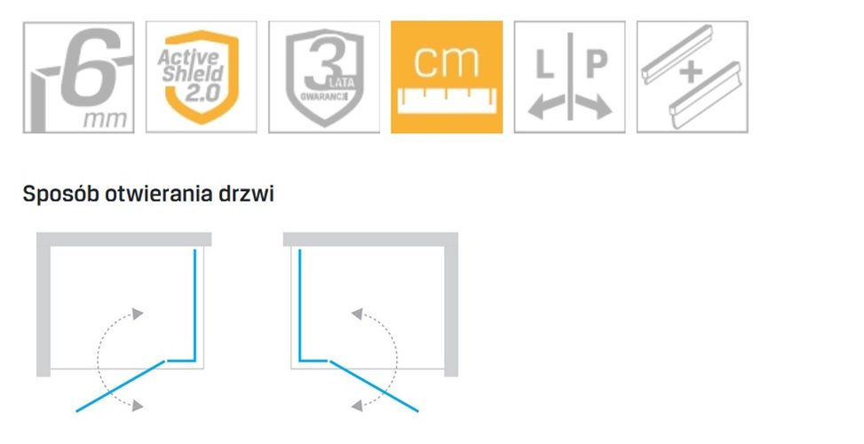 Kabina prysznicowa kwadratowa 110x110 K-0731 New Soleo New Trendy