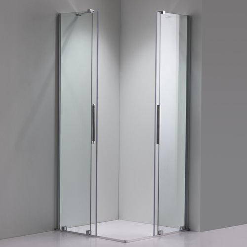 Kabina prysznicowa drzwi rozsuwane od rogu szkło 8 mm 90x90 cm ASTRA-CH-A-90X2+D