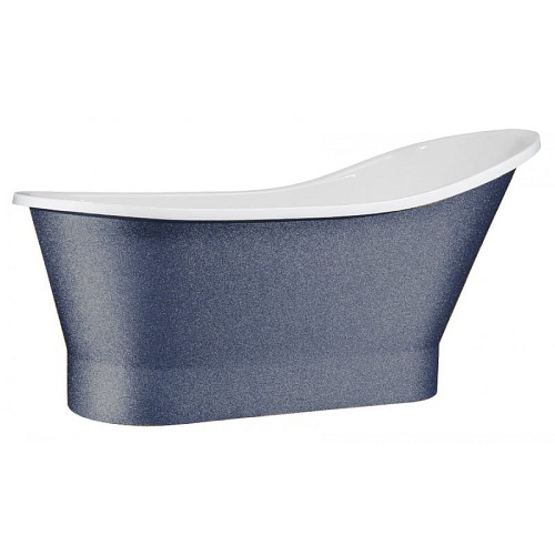 Wanna wolnostojąca kolor grafit 150 cm z syfonem klik - klak Gloria Glam Besco