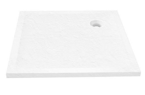 Mild Stone New Trendy B-0543 biały brodzik prysznicowy kwadratowy 100x100 cm struktura kamienia