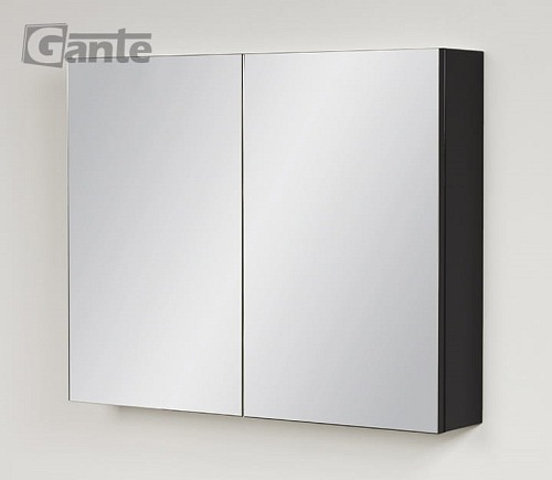 Szafka wisząca z lustrem 80x65 cm czarny mat Belli Gold