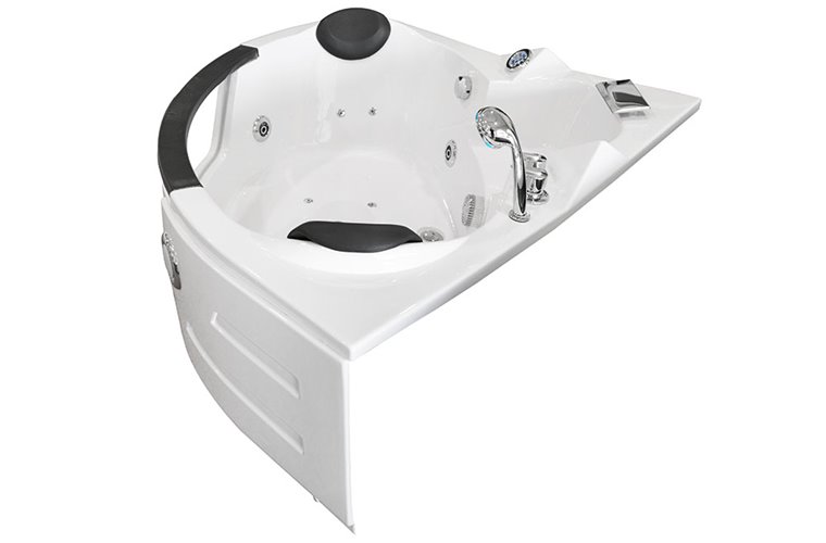Wanna łazienkowa z hydromasażem Spa narożna 135x135 cm MO-0322