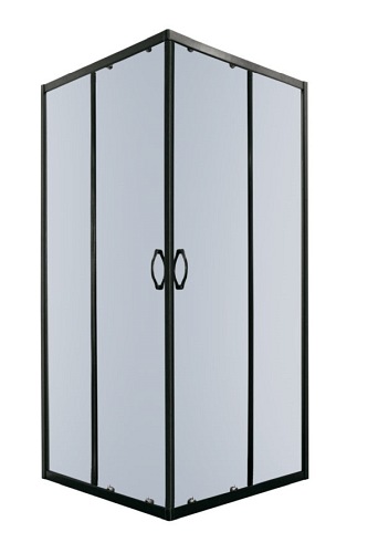 Kabina prysznicowa 80x80 czarne profile Tiara Square Kerra