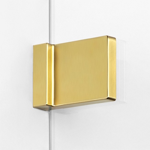 Złota szczotkowana kabina pięciokątna 80x80 prawa EXK-3852 Avexa New Trendy Gold Brushed
