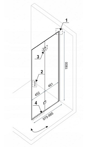 Kabina prysznicowa MySpace Double 100x70