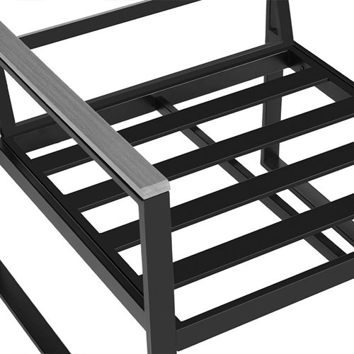 Zestaw mebli ogrodowych metalowych stół, sofa oraz fotele Carter kolor czarny