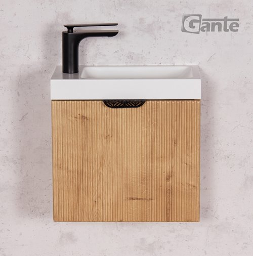 Szafka łazienkowa wisząca z umywalką dąb burlington 40 cm Fresco Gante