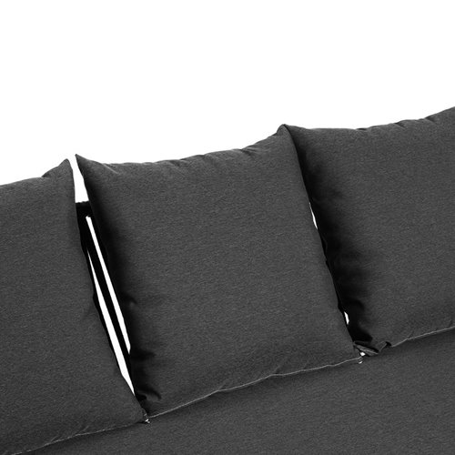 Zestaw mebli ogrodowych metalowych stół, sofa oraz fotele Sierra kolor czarny