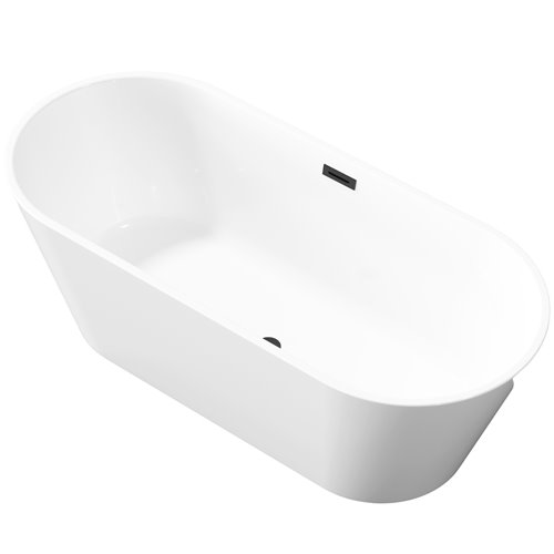 Wanna wolnostojąca 170 cm Limnos Invena AN-00-140-KPL wykończenie czarne zdjęcie 3