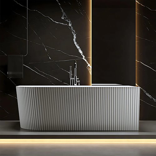 Wanna narożna przyścienna ryflowana prawa 170 cm Wenus Rea