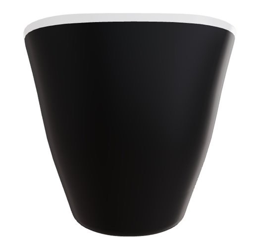 Matowa wanna z konglomeratu czarno-biała 160 cm + klik-klak chrom Viya Matt B&W Besco WMMC-160V