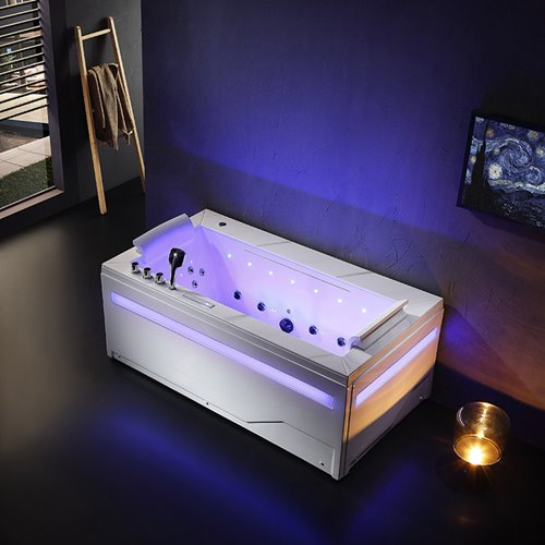 Wanna z hydromasażem prostokątna 180x100 cm Boston 926W Hydrosan