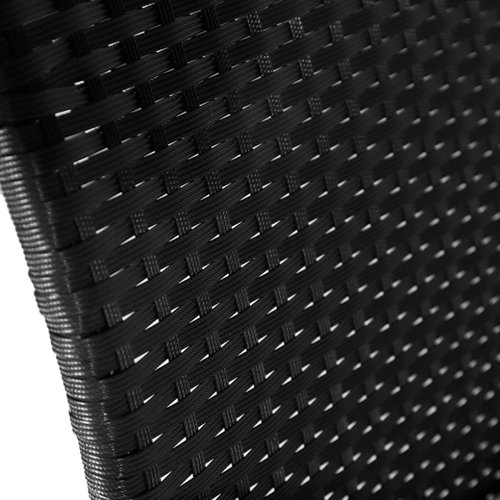 Zestaw mebli ogrodowych z technorattanu stół, sofa, krzesła dla 4 osób Atlas czarny