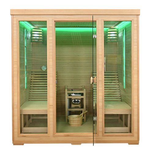 Sauna sucha fińska piec 8 KW Harvia BC80 + kamienie solne 180X180X190CM MO-TS4 Mazur