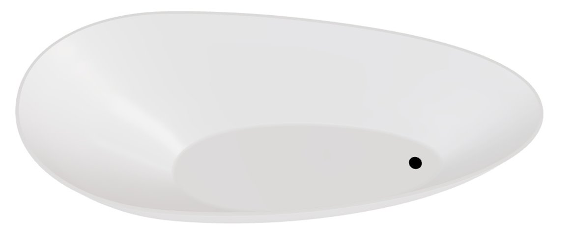 Wanna wolnostojąca + klik-klak czarny Keya Besco 165x70 cm WMD-165-KKB