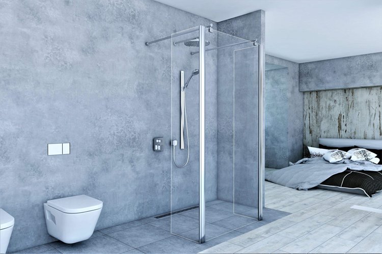 Ścianka prysznicowa 100 cm + 2 x ścianka boczna 32 cm BKP254T10 powłoka Clean Glass