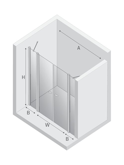 Drzwi prysznicowe uchylne 150 cm D-0266A New Soleo New Trendy