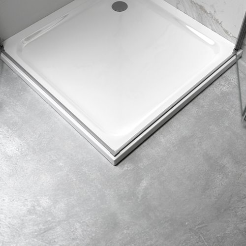 Stal szczotkowana kabina prysznicowa kwadratowa drzwi składane 90x90 KZ08C