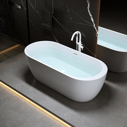 Wanna wolnostojąca biała przelew i korek biały 150 cm Porto Hydrosan