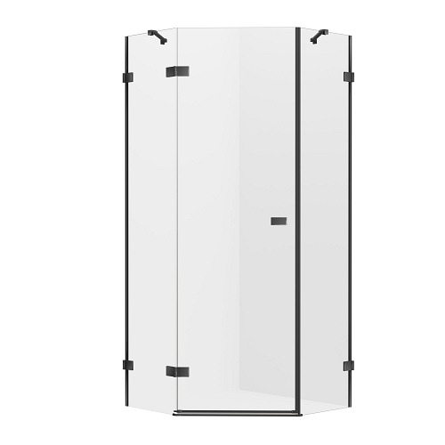 Czarna kabina pięciokątna 90x90 lewa EXK-3875 Avexa New Trendy Black