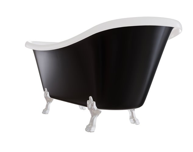 Wanna wolnostojąca czarna Amelia 190 Łapy Chrom