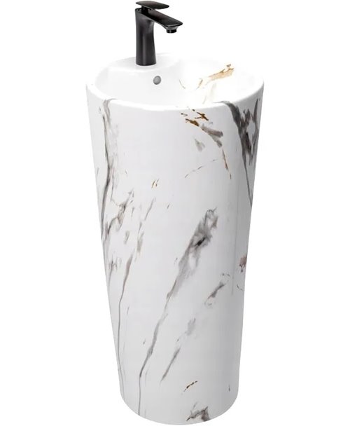 Umywalka wolnostojąca ceramiczna Blanka Marble Marmur Rea
