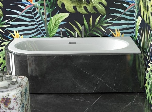 Wanna do zabudowy Avita Slim+ Besco prawa 160x75 cm komplet syfon+ przelew chrom