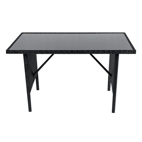 Zestaw mebli ogrodowych z technorattanu sofa, stół, krzesła, pufy Manas zdjęcie 9