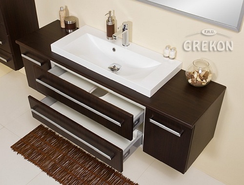 Szafka z umywalką 140/39C FKS seria Fokus Wenge Mat