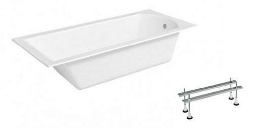 Wanna prostokątna do zabudowy Shea Slim Besco 140 cm