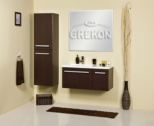 Szafka wisząca wysoka z koszem Fokus W