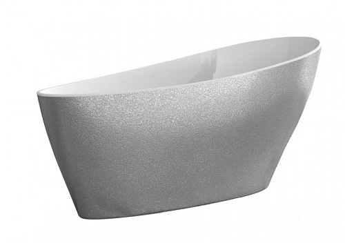 Wanna wolnostojąca + klik-klak chrom srebrna Keya Glam Besco 165x70 cm