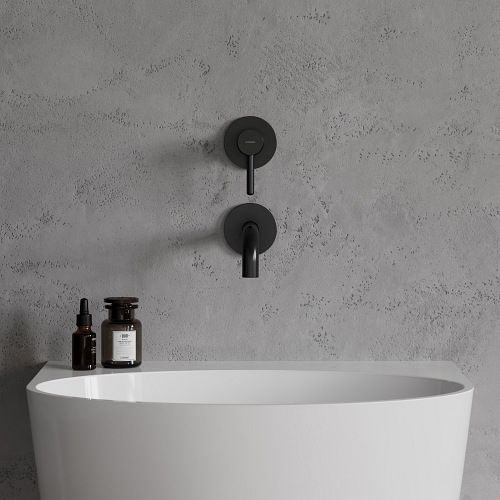 Bateria umywalkowa podtynkowa Y1215NBL Omnires Y czarna