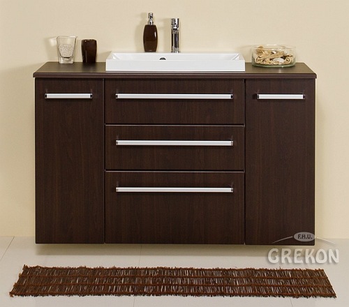 Szafka z umywalką 120/39/C3 FKS seria Fokus Wenge Mat