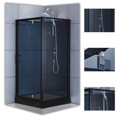 Kabina prysznicowa kwadratowa zabudowana 90x90 WSH-306