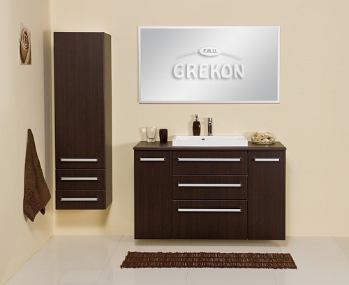 Szafka z umywalką 120/39/C3 FKS seria Fokus Wenge Mat