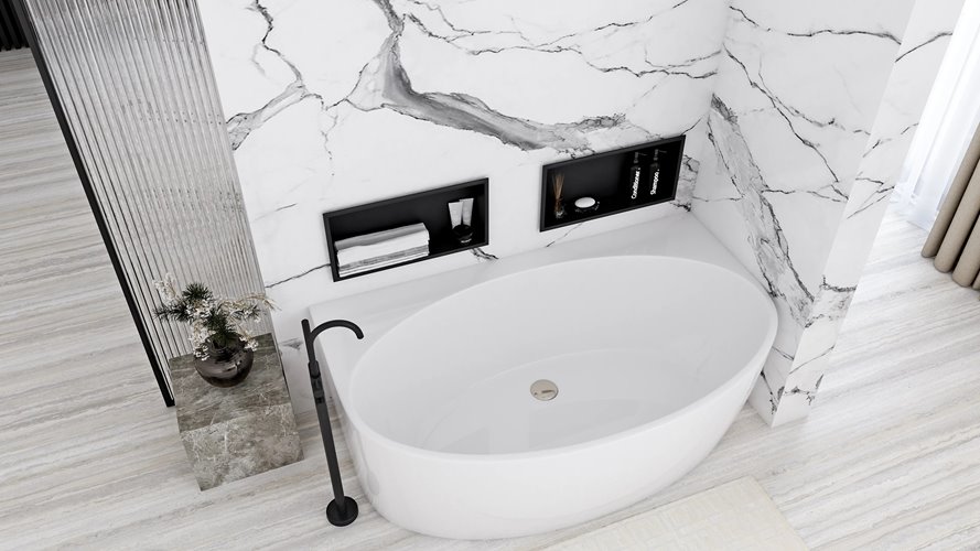 Wanna wolnostojąca akrylowa przyścienna 170 cm Malta Rea