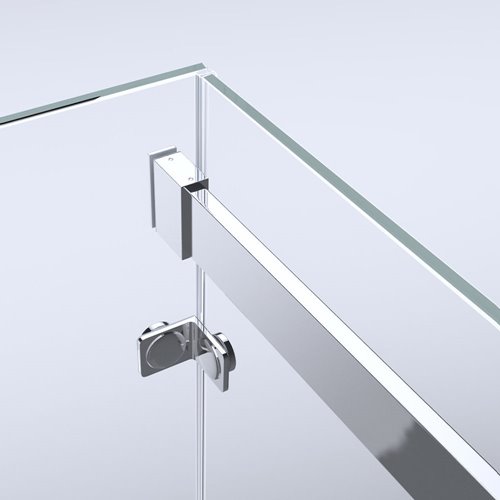 Kabina prysznicowa trójścienna 90x90x90 cm szkło 8mm mrożone Swiss Liniger