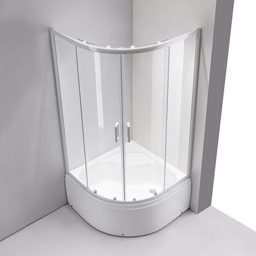 Kabina prysznicowa na głębokim brodziku biały profil 90x90 Maja Hydrosan
