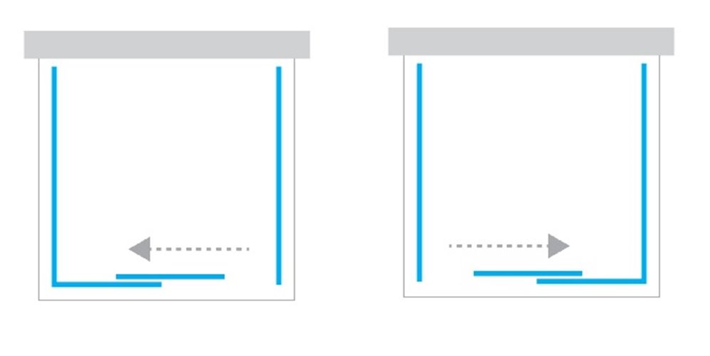 Kabina prostokątna przyścienna 120x90x90 cm profile czarny mat K-5159 New Varia Black New Trendy