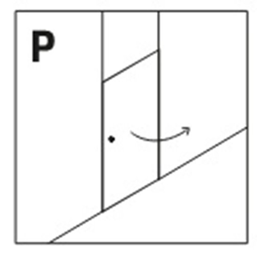 Drzwi prysznicowe uchylne prawe kolor chrom 100 cm D-1008A New Trendy Kalibra 1D