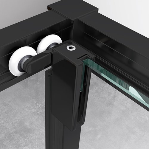 Czarna kabina prysznicowa kwadratowa 100x100 KZ16C Hydrosan